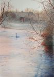 Pastel & Water Colour Pencils: My inspiration for this painting collection was the pink and green hues, from a misty morning view at Town Park Bridge over the River Avon in Queen Elizabeth Gardens.
