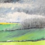 View of the Tisbury country side in oil paint